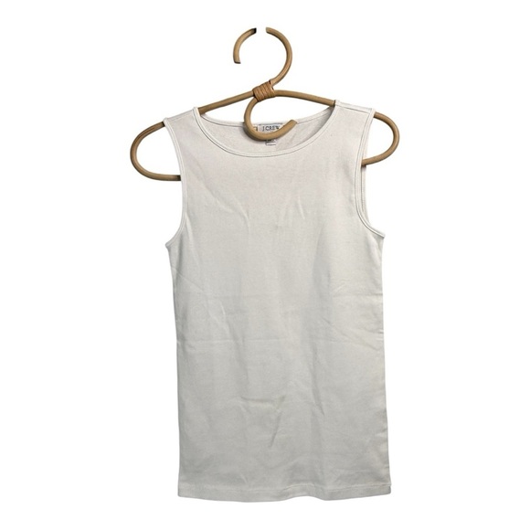 J. Crew ** Shell Cotton Casual tank top White XXS NEW BF029 Layer Minimalist - Picture 7 of 16